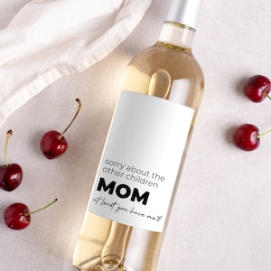 Lustige Muttertags Weinetiketten * Muttertags Geschenk * Geschwister Bruder Schwester * Alles Gute zum Muttertag * Mama * Mama * Geschenk für Mama * Schnaps Etikett