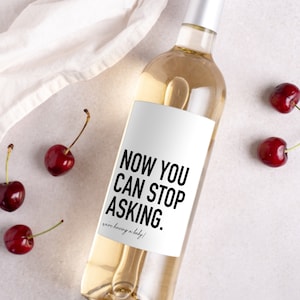 Baby Announcement Grandparent | Pregnancy Announcement Aunt | Pregnancy Reveal Wine Labels | First Baby Announcement |  Custom Wine Label |