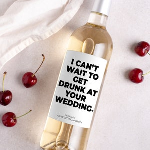 Étiquette de vin de fiançailles | Cadeau de fiançailles | Se marie bien avec des fiançailles | Cadeau de fiançailles pour couple | de fiançailles | Cadeau mariée |