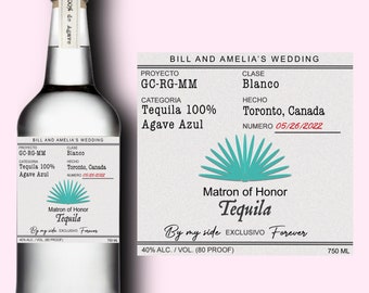 Personalized Tequila Labels | Birthday Gift | Groomsmen Gift | Bridal Party Gift | Wedding Party Gifts | Liquor Labels |