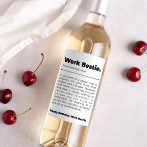 Cadeau Bestie au travail | Cadeau d'anniversaire pour collègue | Carte Bestie au travail | Cadeau collègue | Cadeau drôle de collègue | Cadeau pour femme de travail | Cadeau mari au travail