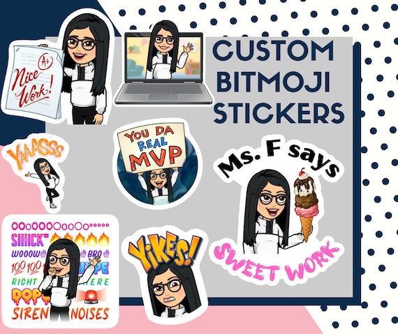 Personalized Bitmoji Sticker Sheet Custom Teacher | Etsy