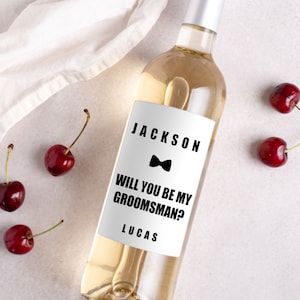 Étiquette de vin de proposition de garçon d'honneur | Étiquette de bière | Étiquette d'alcool | Proposition du meilleur homme | Cadeau de garçon d'honneur | Meilleur cadeau pour homme | Boîte cadeau pour mariage |