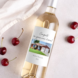 Housewarming Gift | New Place | Housewarming Wine Label | Gift for Her, Him | New Home Owner Gift | Realtor Gift to Clients