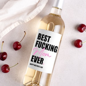 Regalo del día de la madre, etiqueta de vino del día de la madre, regalo divertido para mamá, regalo para mamá, cuidado personal, regalo lindo para mamá, caja de celebración para mamá, regalo personalizado para abuela