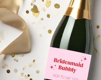 Bridesmaid Gifts | Bridesmaid Proposal Box | Bridesmaid Proposal Card |Bridesmaid Wine Label | Bridesmaid Champagne Label