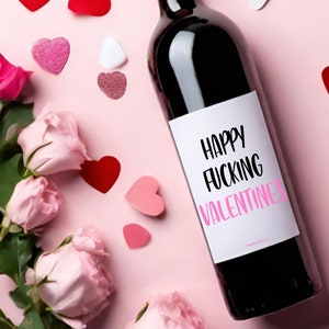 Happy Valentines Day * Champagner Etikett * Happy Valentines Day Geschenk * Valentinstag Geschenk * Happy Valentines Day * Anti *