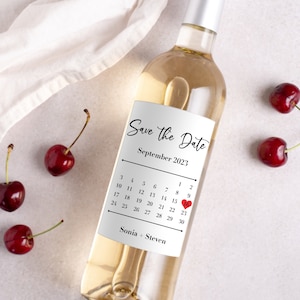 Save The Date Weinetikett | Groomsmen Brautjungfer Vorschlag Geschenk | Hochzeitsgeschenk | Hochzeit Gastgeschenk | Paar Geschenk | Mini Champagner Etikett |