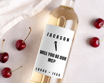 MC Gift | Master of Ceremonies Proposal | MC Wine Label | Mc Gift Idea | Gift for Wedding MC | Gift Idea for Master of Ceremonies |