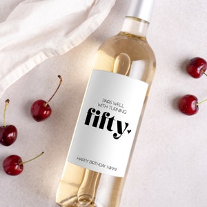 50e cadeau d'anniversaire champagne | Idée cadeau personnalisée joyeux anniversaire | Cadeaux d'anniversaire | Cadeau d'anniversaire pour elle | Cadeau pour lui |