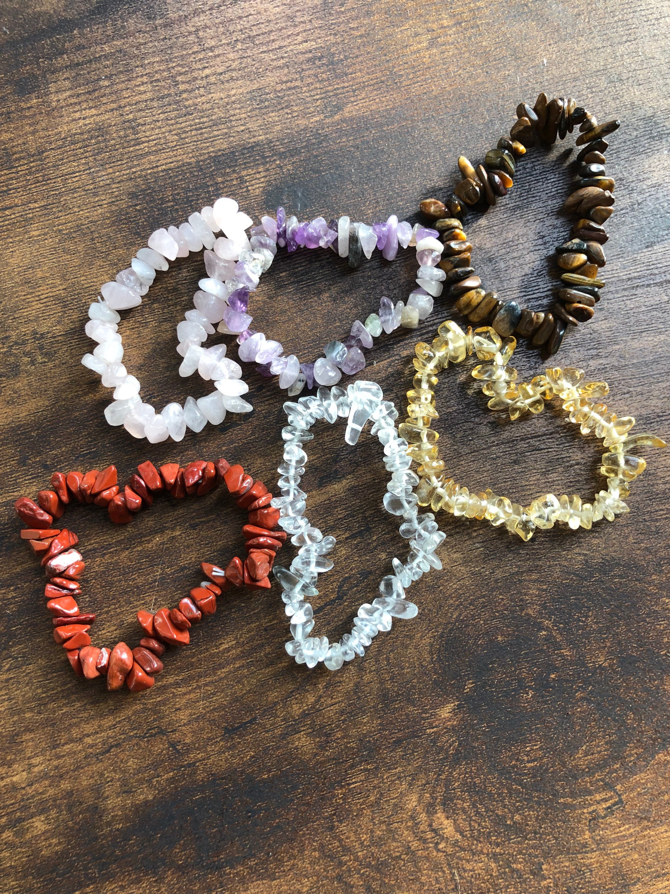 Crystal chip bracelet Etsy