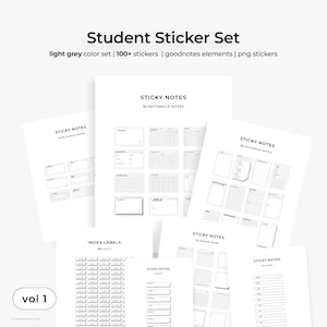 Digital Stickers, Student GoodNotes Stickers, Student Stickers, GoodNotes Elements, Sticker Digital Planner, Digital Widgets, Study Stickers