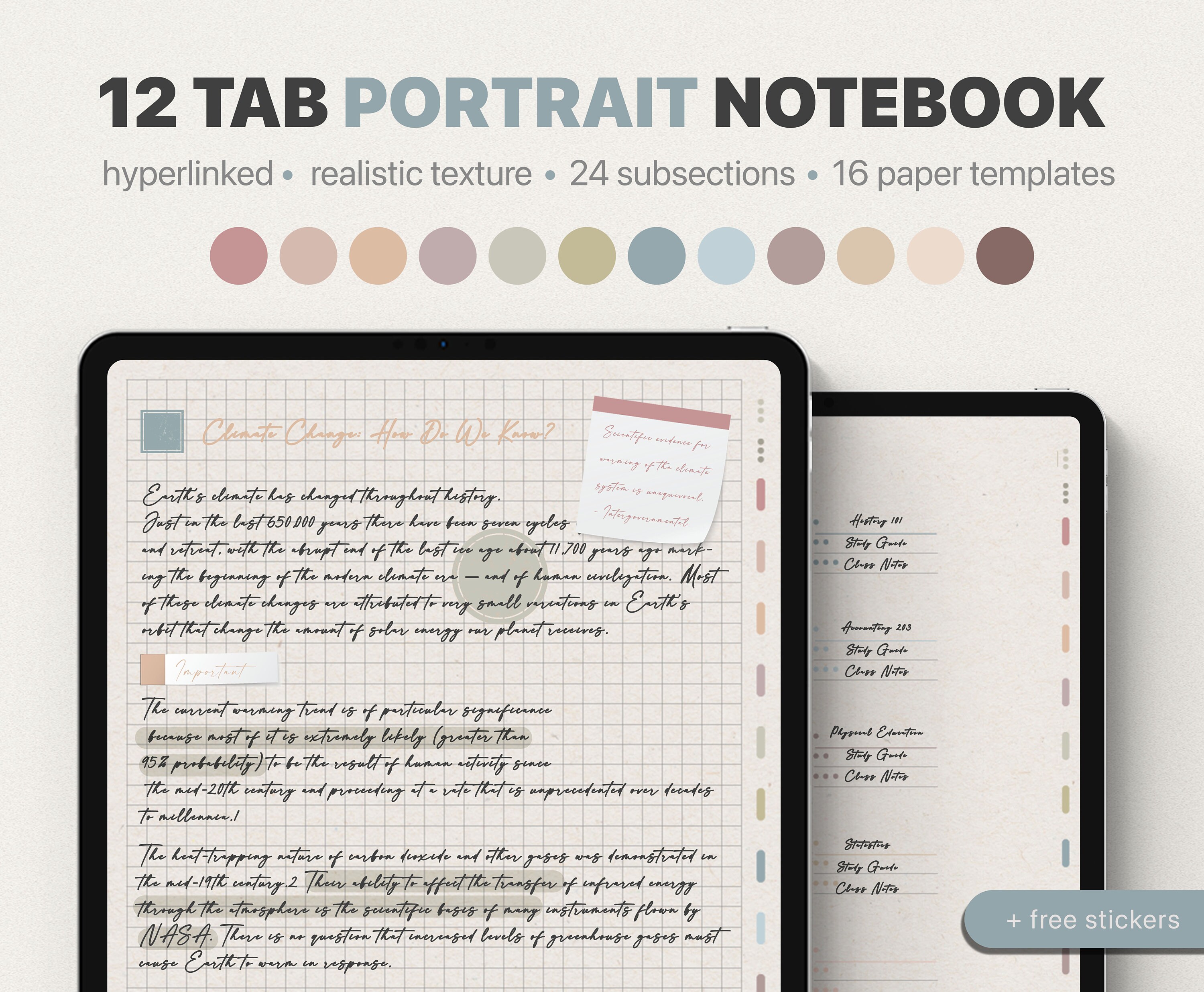 Student Digital Notebook Notability Notebook Digital Etsy