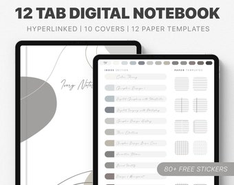 Digital Subject Notebook, Back to School Supplies College, College Notebook Aesthetic, GoodNotes Meeting Notes, iPad Notetaking, PDF Notes