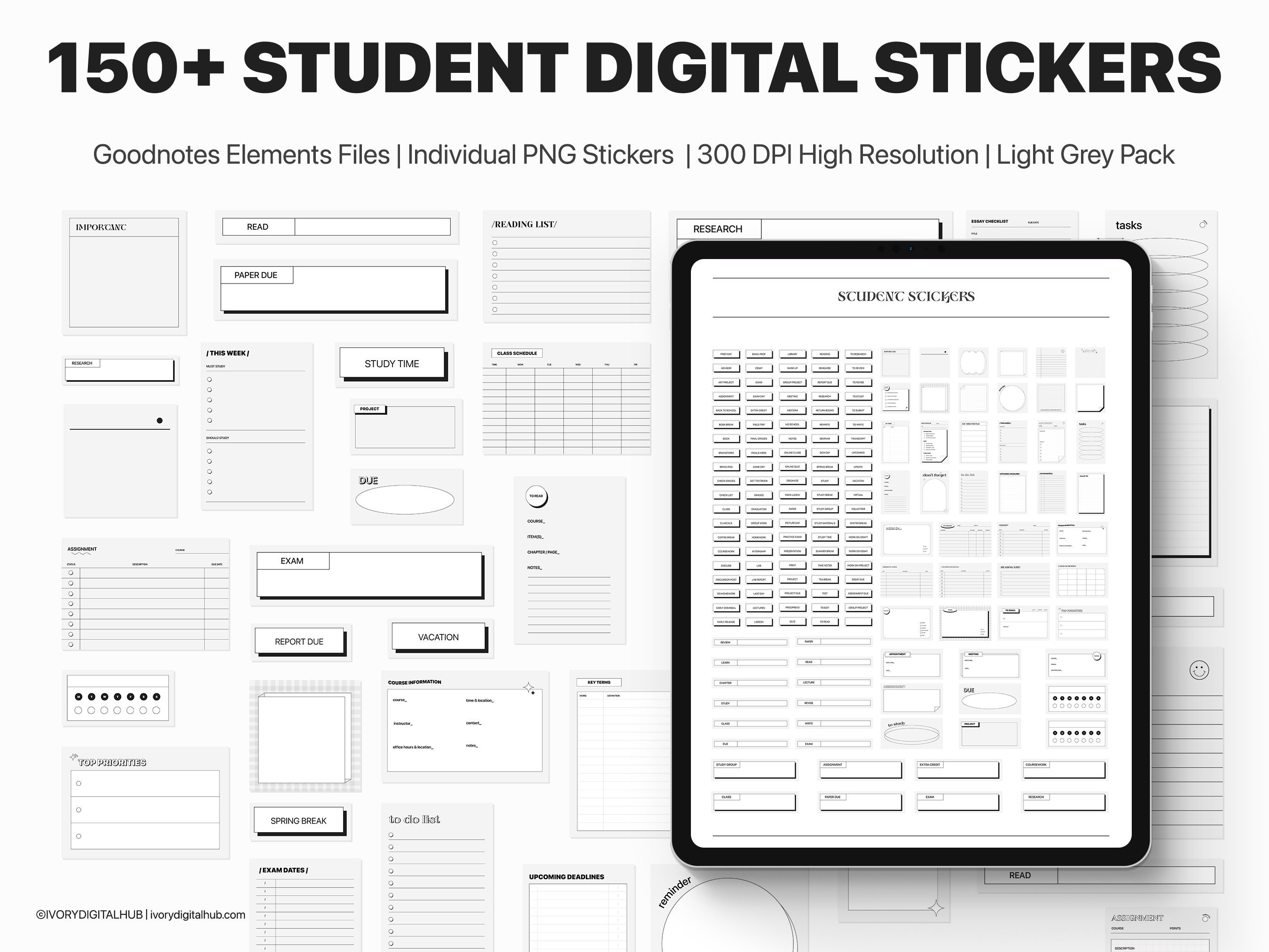 Digital Stickers Student Goodnotes Stickers Student Etsy