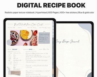 Digital Recipe Book, Digital Cookbook, Digital Recipe Planner, GoodNotes Recipe, Notability Recipe Book, Recipe Book Digital, Recipe Journal