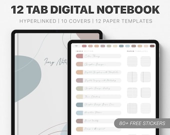 Digital Bujo Notebook 5 Tab Template Goodnotes Digibujo - Etsy