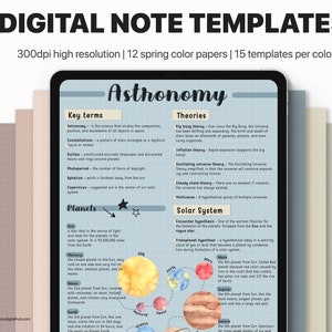 Digital Note Taking Template | GoodNotes Template | Digital Notepad | Notability Template | College Note Taking | iPad Notetaking