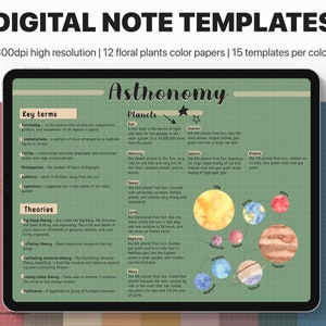 Plantilla de notas de estudiante, plantilla de notas de iPad, plantilla de estante de notas, nota universitaria, plantillas de notas digitales, papel de cuaderno digital, nota GoodNotes