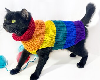 rainbow cat sweater