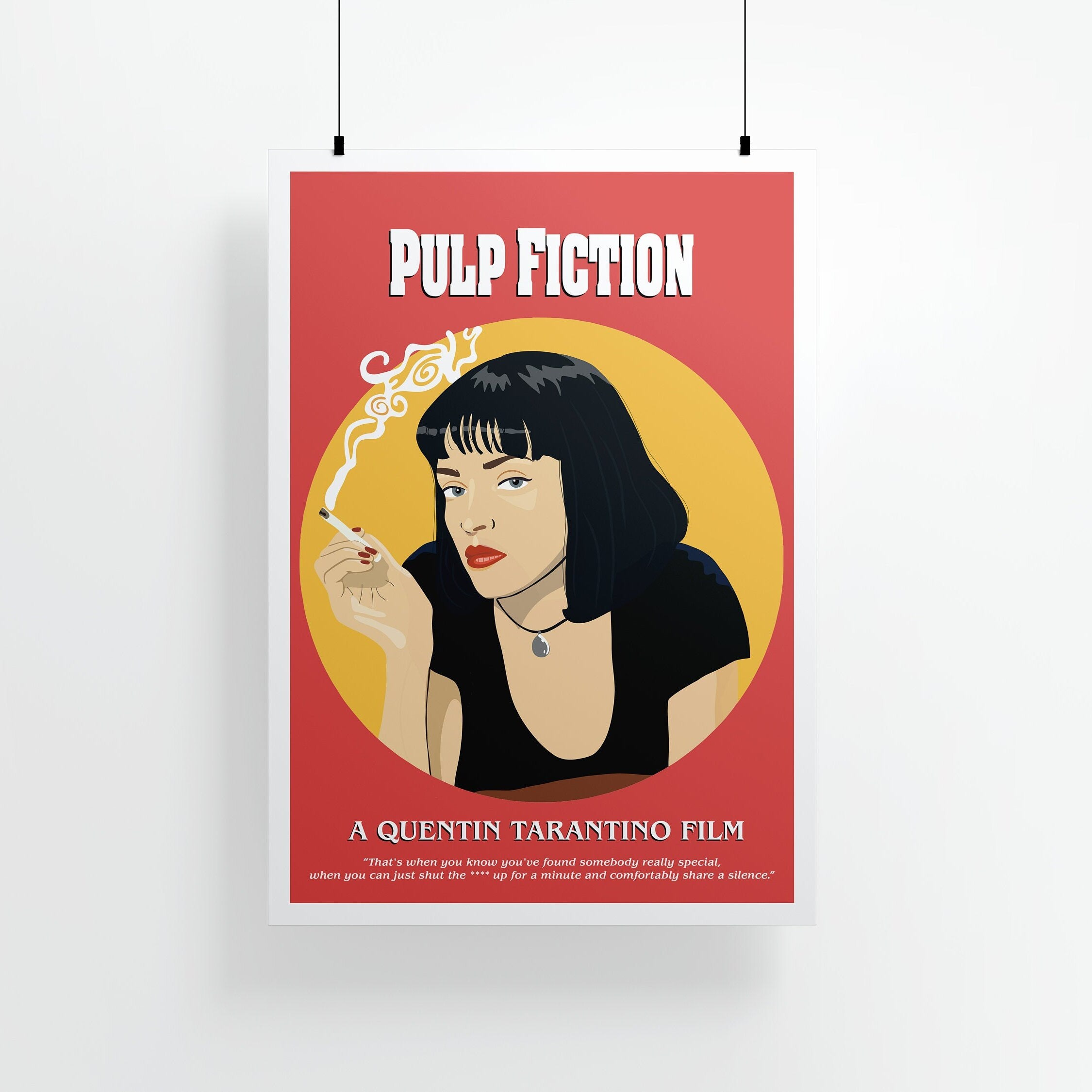 Pulp Fiction Poster / Mia Wallace / Quentin Tarantino / Pulp - Etsy
