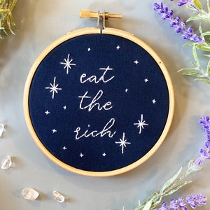 eat the rich embroidery