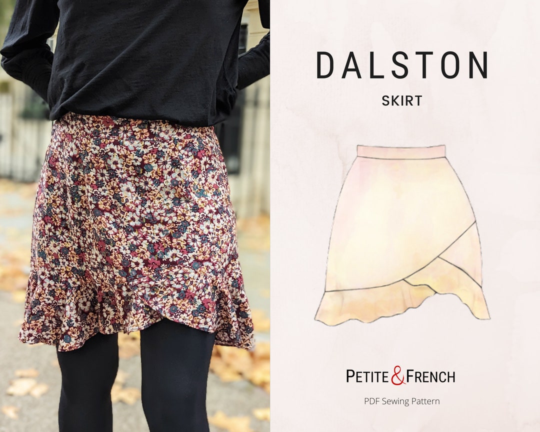 Asymmetrical Ruffle Pattern Dalston Ruffle Asymmetrical Sewing Pattern | Digital PDF Printable ...