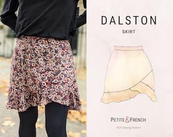 Patrón de costura asimétrico con volantes Dalston / Patrón digital imprimible en PDF / Descarga instantánea