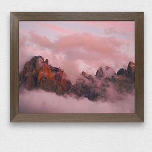 Sunset, Dolomites, Italy, Digital Print, Wall Art