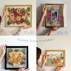 Pressed Bridal Bouquet with Invitation | Preserved Wedding Bouquet | Framed Wedding Flowers | Bouquet Keepsake | Bridal Bouquet Preservation image 6