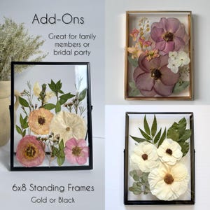 Pressed Bridal Bouquet with Invitation | Preserved Wedding Bouquet | Framed Wedding Flowers | Bouquet Keepsake | Bridal Bouquet Preservation image 7