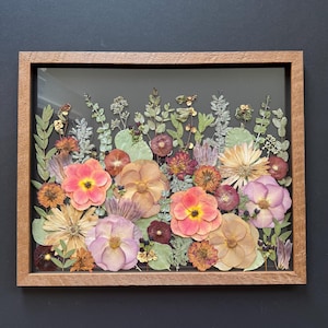 Pressed Bridal Bouquet | Preserved Wedding Bouquet | Framed Wedding Flowers | Bouquet Keepsake | Bridal Bouquet Preservation | Wildflower