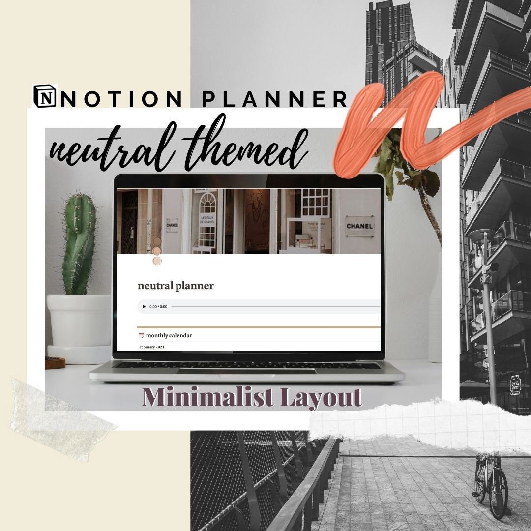 Aesthetic Minimalist Notion Student PlannerDigital Notion Etsy