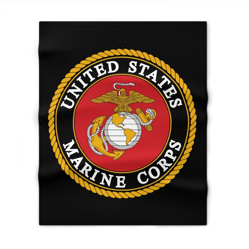 US Marine Corps Throw Blanket Etsy