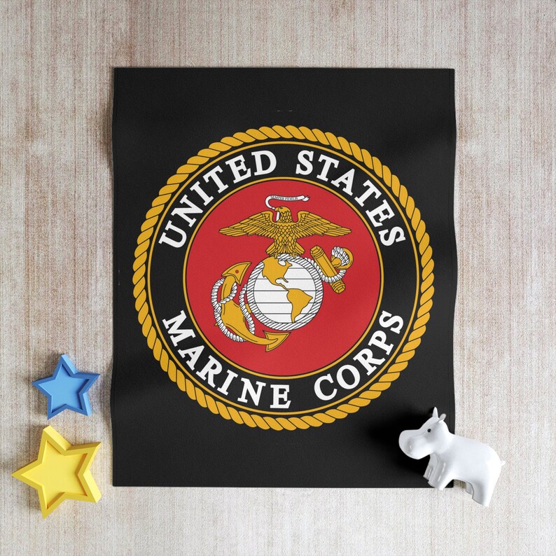 US Marine Corps Throw Blanket Etsy
