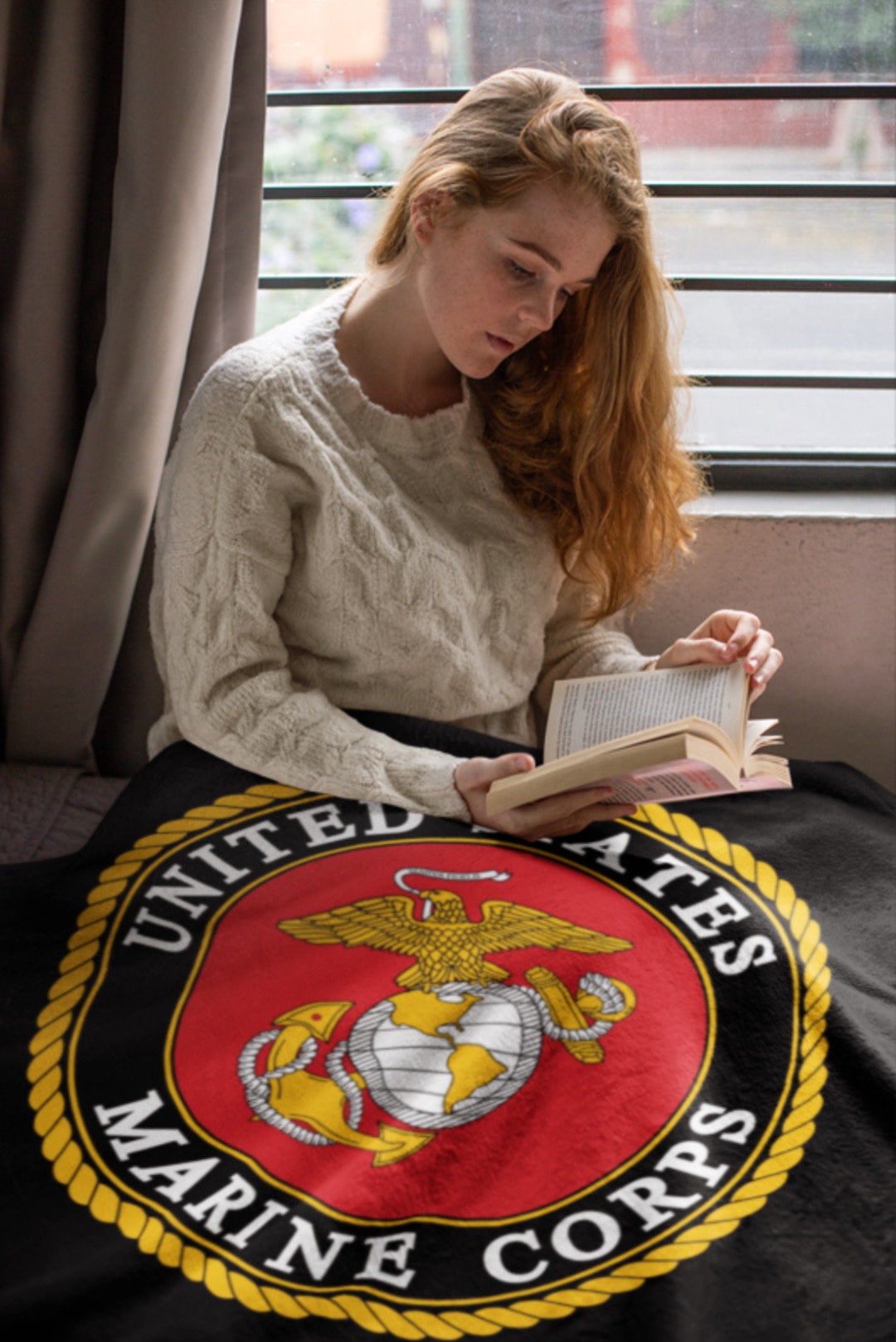 US Marine Corps Throw Blanket Etsy