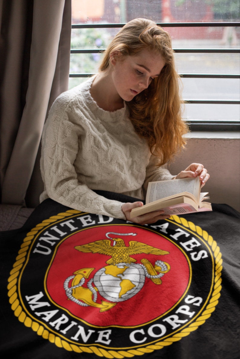 US Marine Corps Throw Blanket Etsy