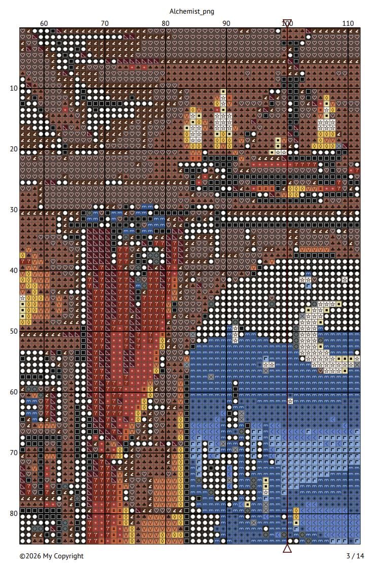 Alchemist Library Cross Stitch Pattern | Fantasy Wizard Study Pixel Art ...
