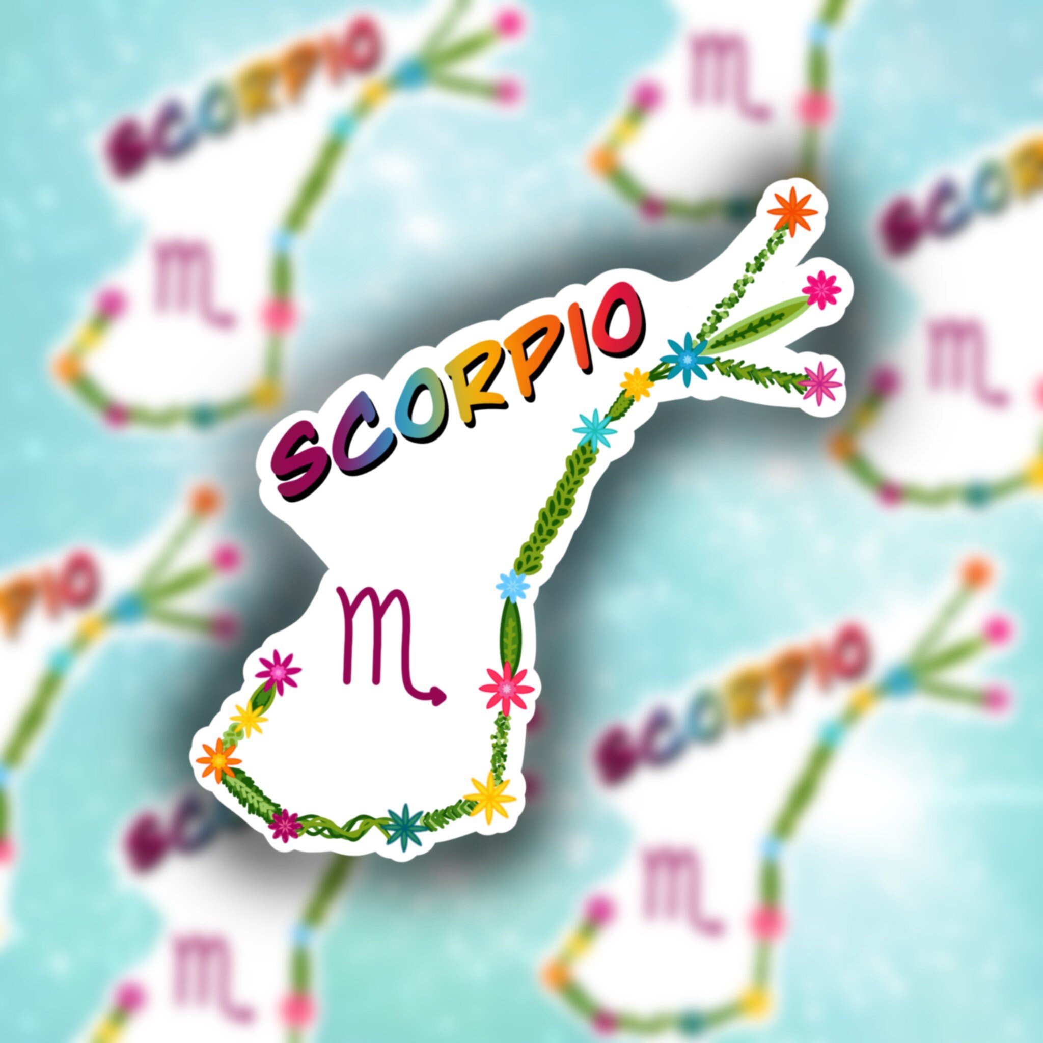 Scorpio Flower Constellation Zodiac Signs ScratchResistant Etsy