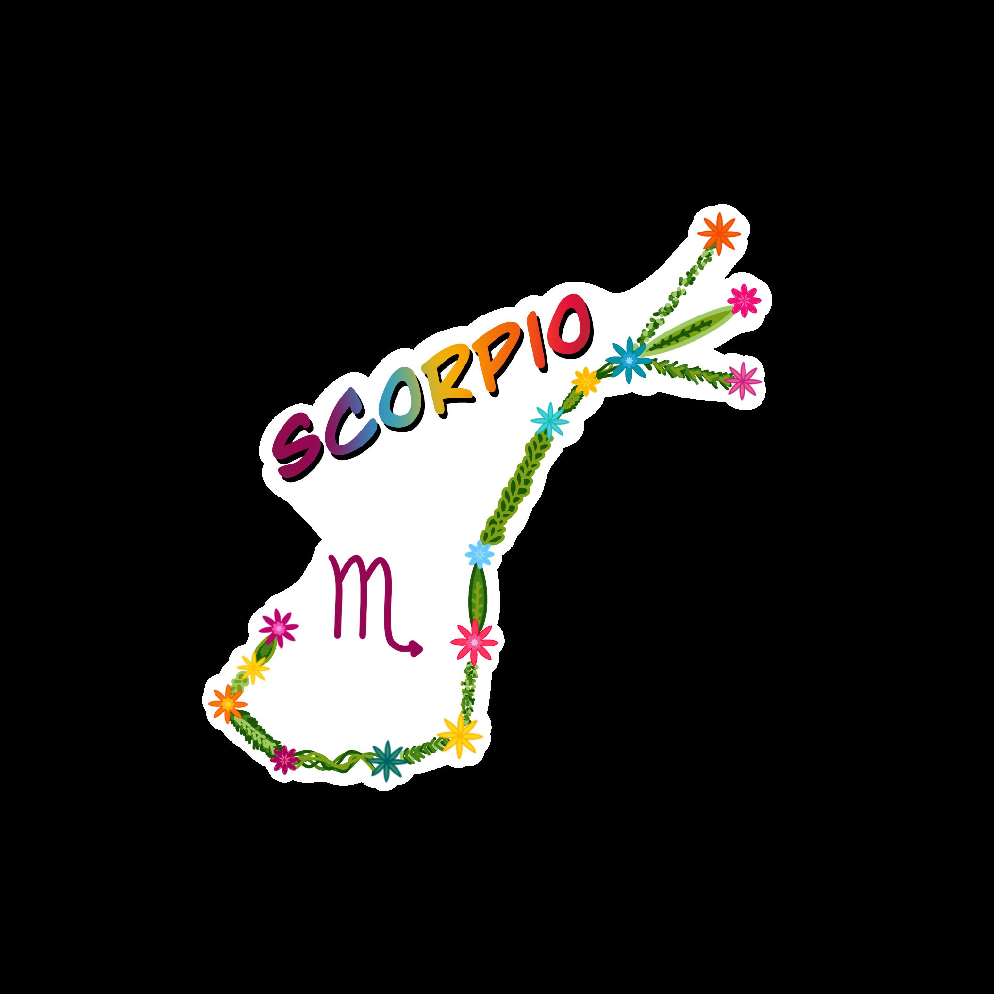 Scorpio Flower Constellation Zodiac Signs ScratchResistant Etsy