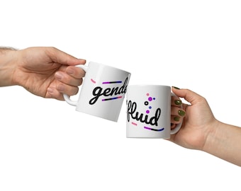 Gender Fluid White glossy mug