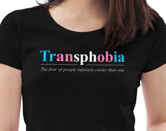 Transphobia funny trans pride Women's fitted eco tee - best transgender shirt