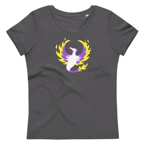 Nonbinary phoenix Women&#39;s fitted eco tee non-binary enby pride