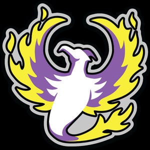 Non-binary Phoenix Sticker 3x3 image 3