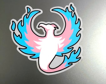 Transgender Phoenix Sticker - 3x3, trans pride logo from The Transgender Show