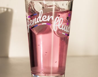 Gender Fluid Wave pint glass