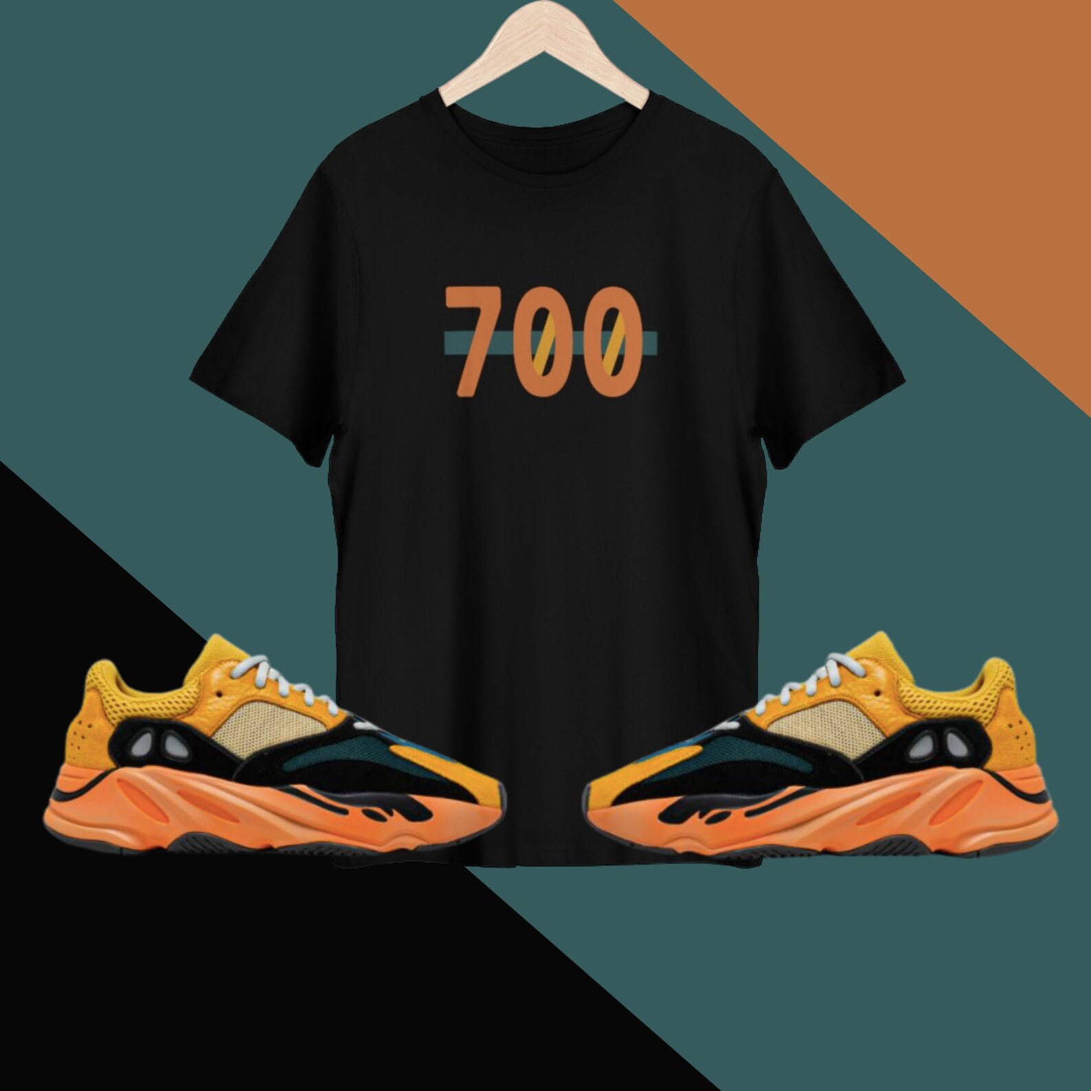 Shirt to Match Yeezy Boost 700 Sun Strike-through Shirt | Etsy