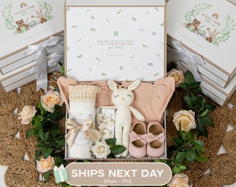 Baby Girl Gift Box - Unique Newborn Gift Set for New Parents, Baby Shower, Welcome Baby Girl Present