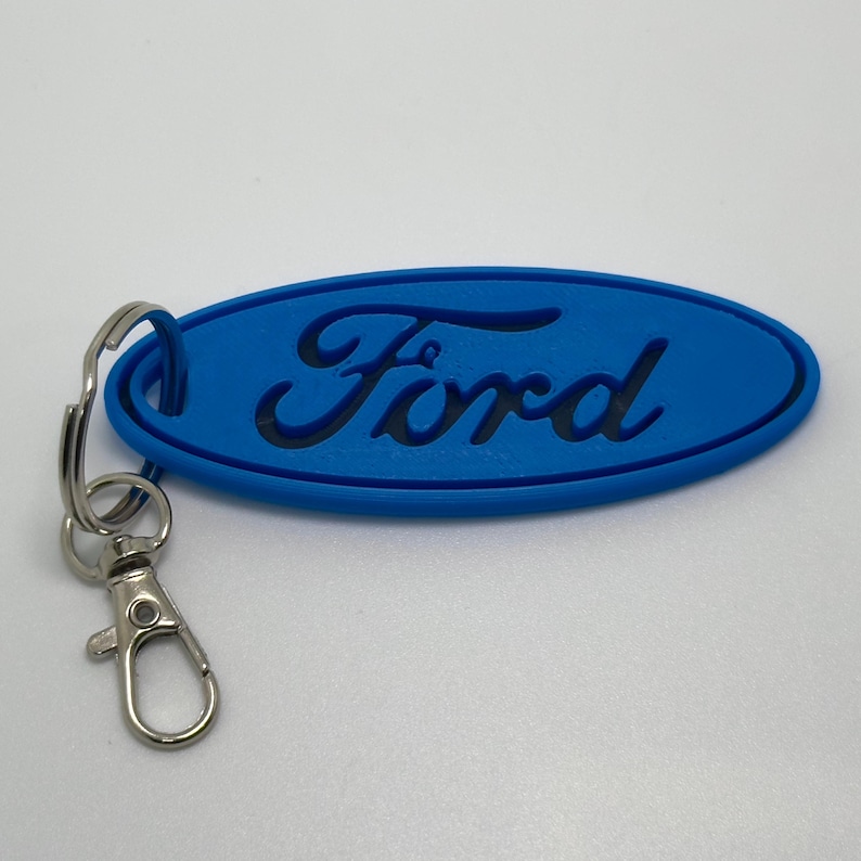 Ford Keychain Script Ford Badge Key Chain - Etsy