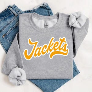 Yellow Jackets Cursive PNG | Jackets Digital Download | Yellow Jackets PNG